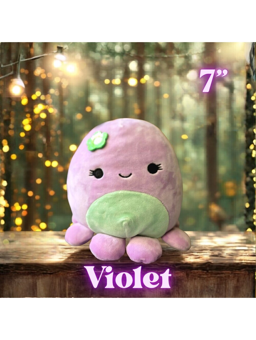 EUC Squishmallows Violet the Octopus 7"